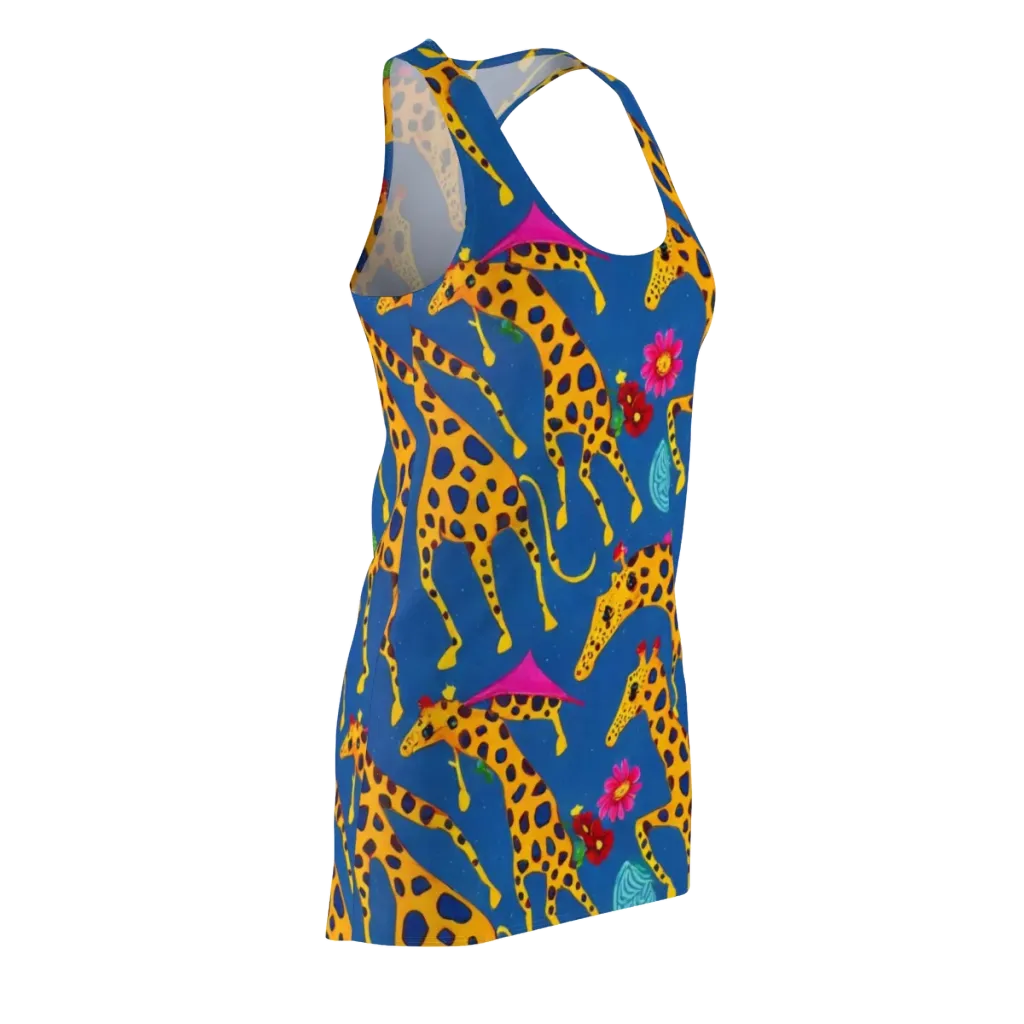 Giraffe Garden on Racerback Dress — Front Side