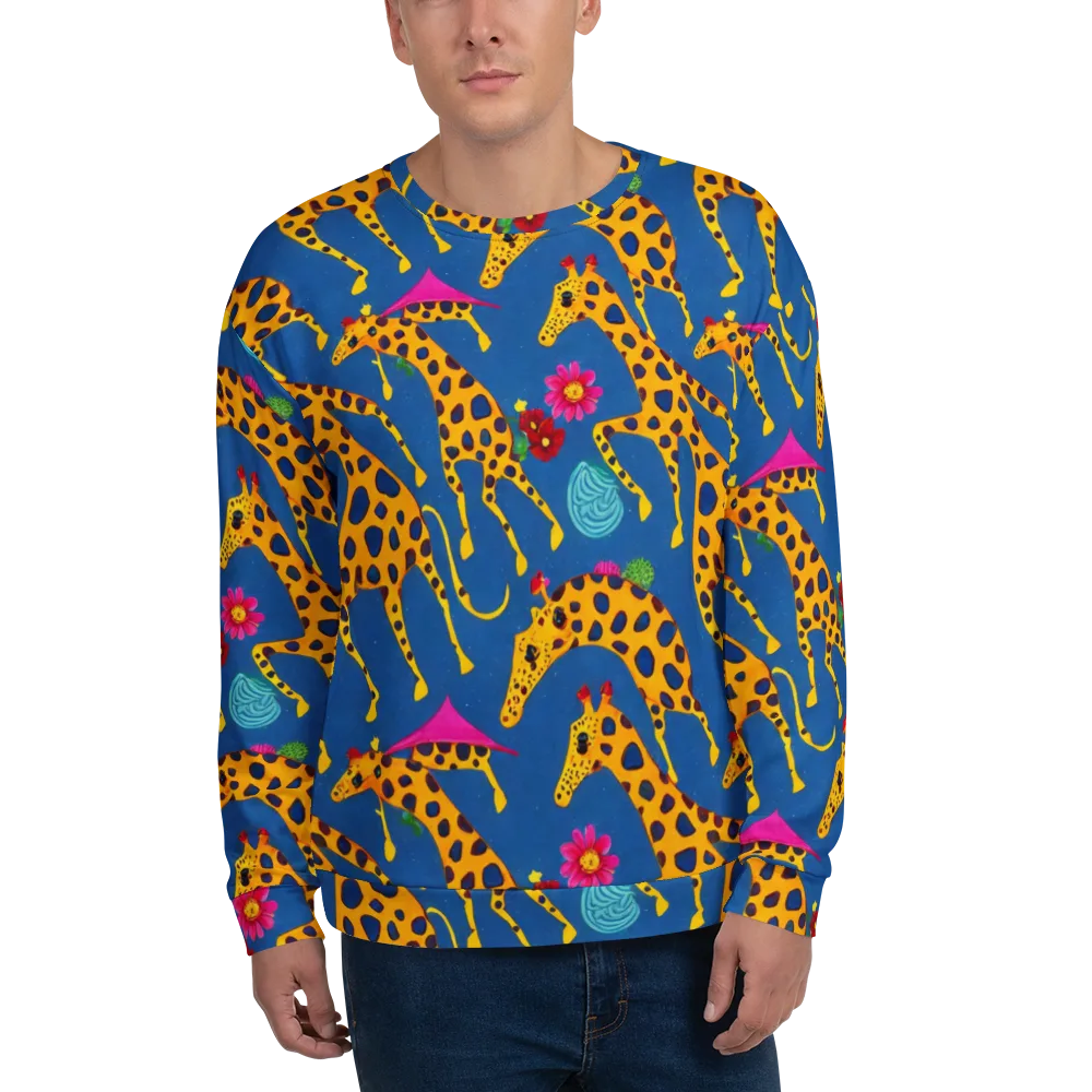 Giraffe Garden on Sweatshirt — Front