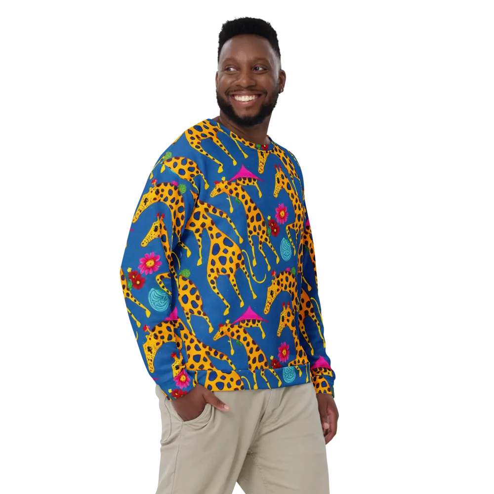 Giraffe Garden on Sweatshirt — Front