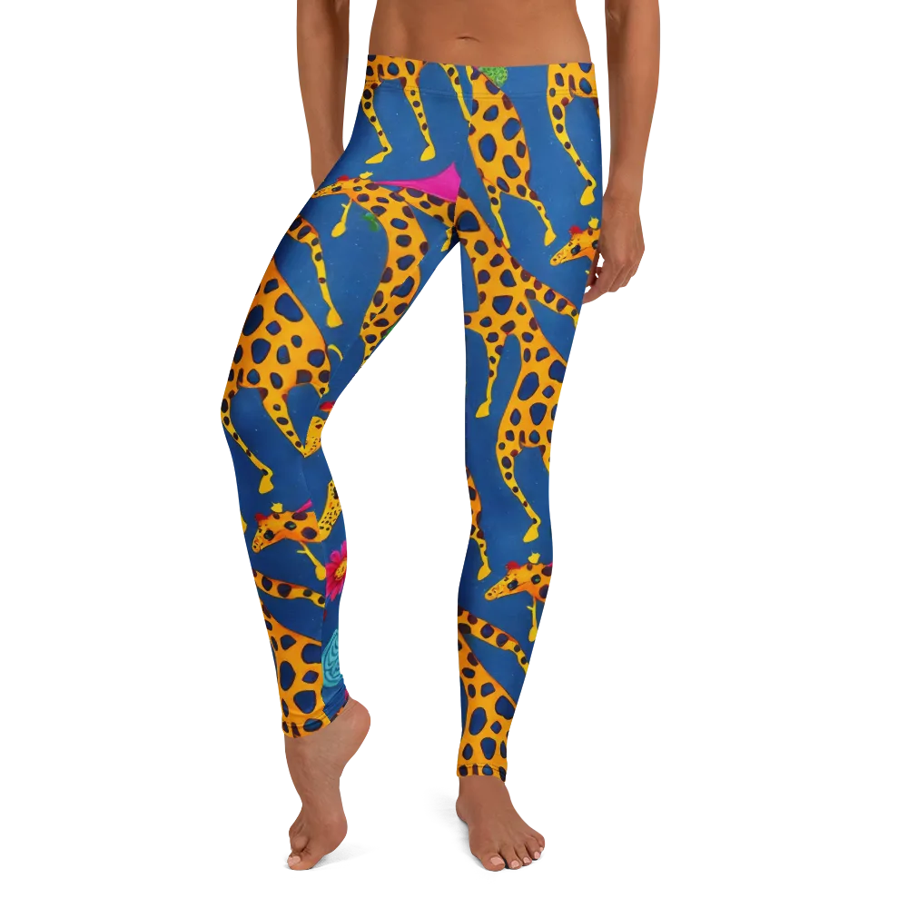 Giraffe Garden on Leggings — Front