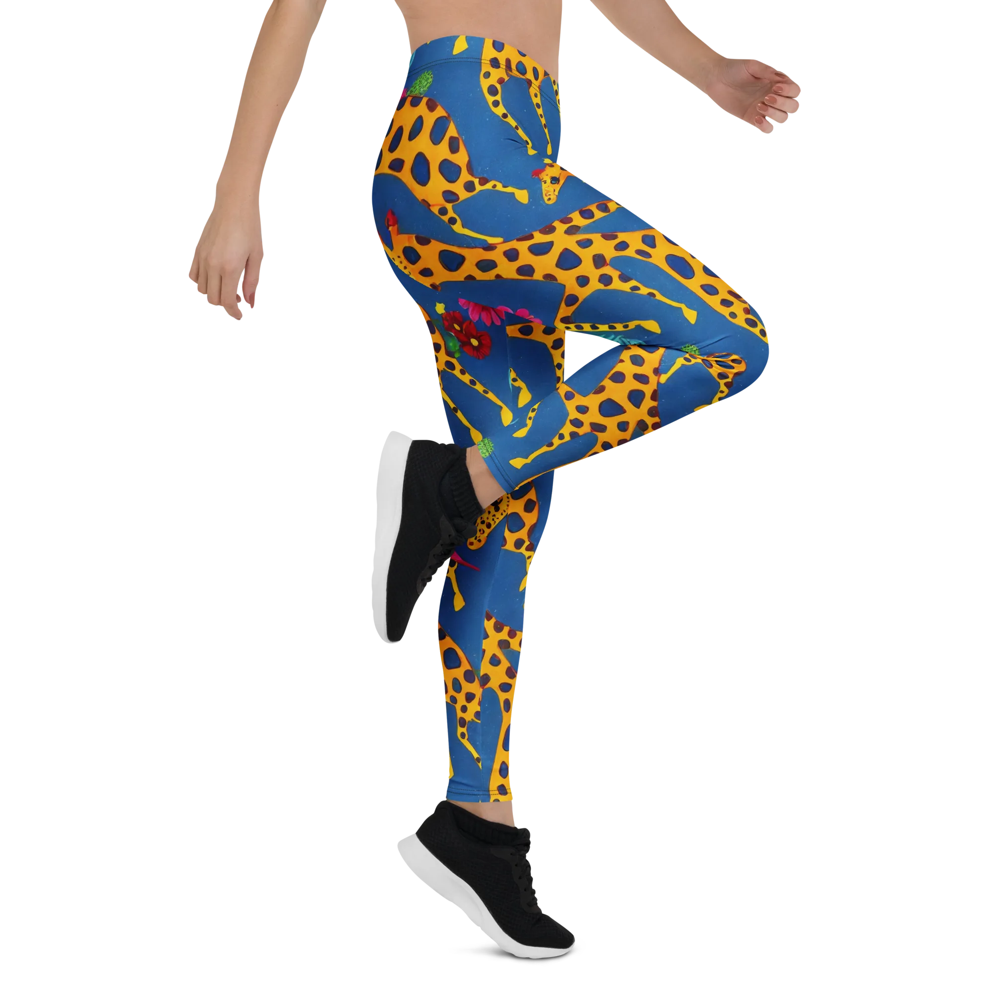 Giraffe Garden on Leggings — Right