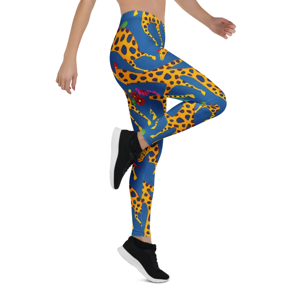 Giraffe Garden on Leggings — Right