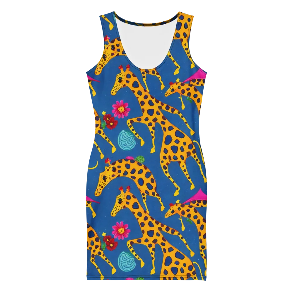 Giraffe Garden on Bodycon Dress — Front