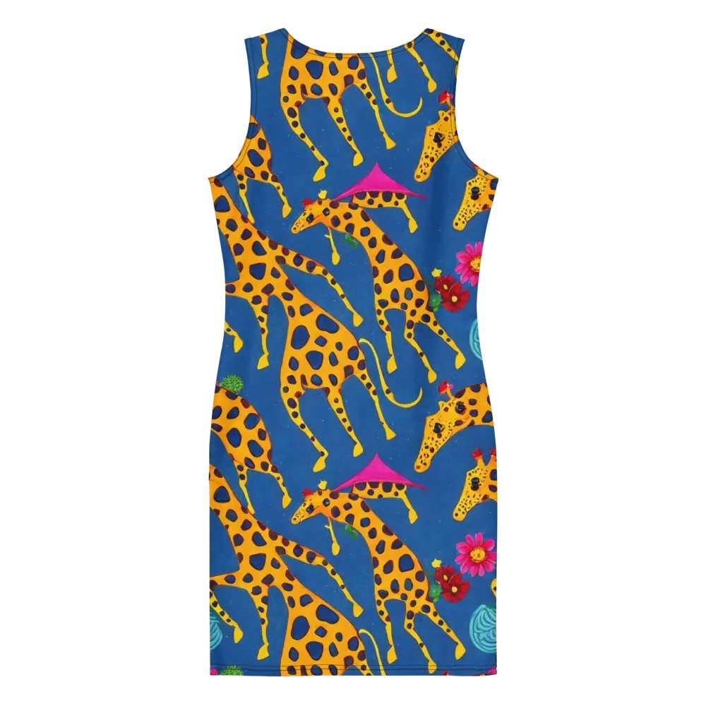 Giraffe Garden on Bodycon Dress — Back