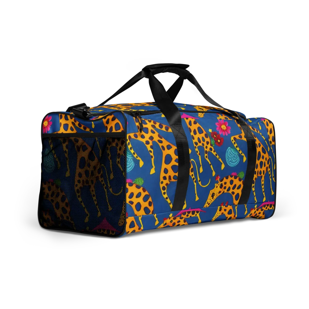 Giraffe Garden on Duffle Bag — Right Front