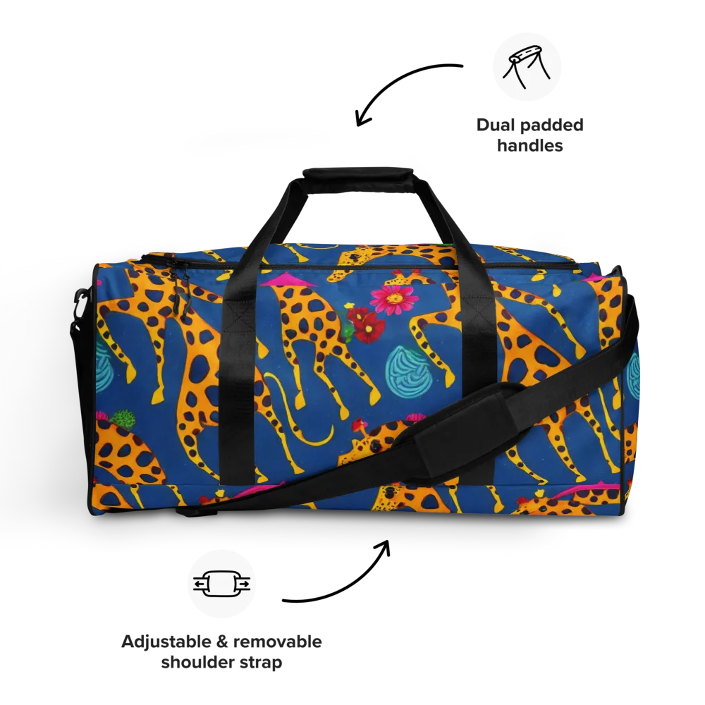 Giraffe Garden on Duffle Bag — Front