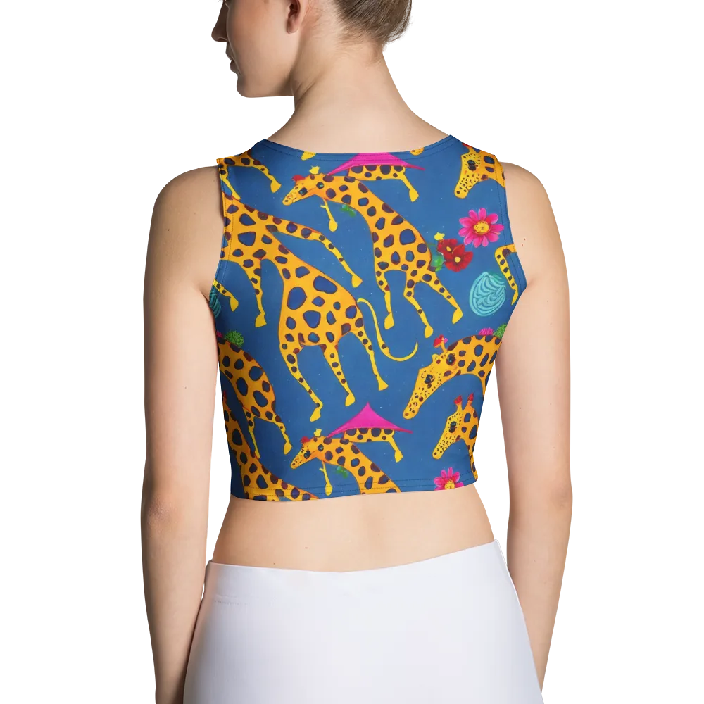 Giraffe Garden on Crop Top — Back