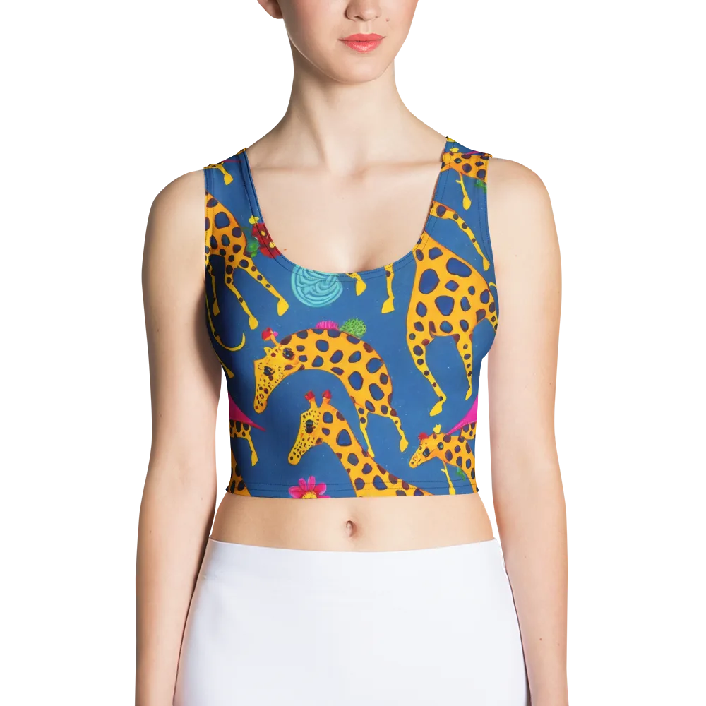 Giraffe Garden on Crop Top — Front