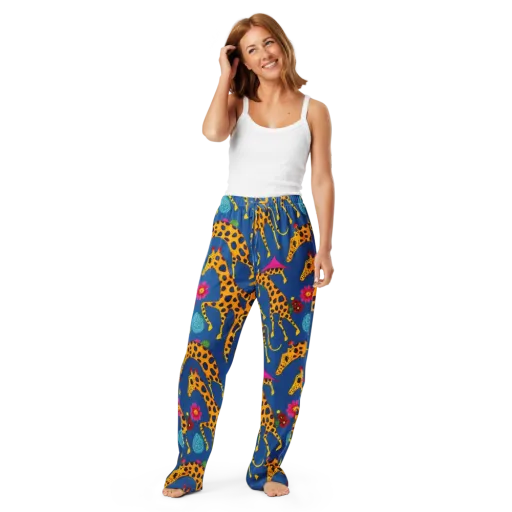 Giraffe Garden on a Women's Pajama Pants