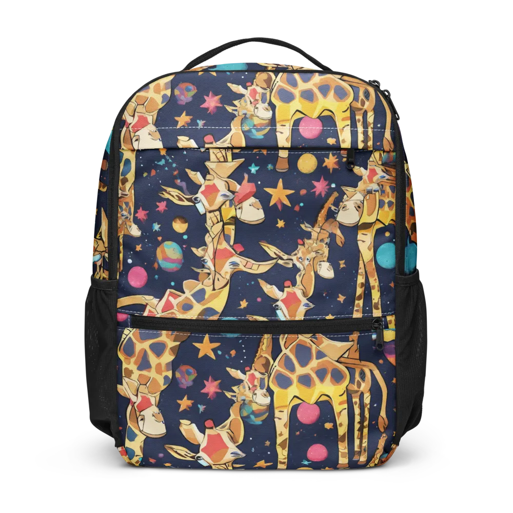 Cosmic Giraffe Parade on Utility Backpack — Front