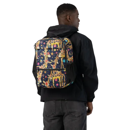 Cosmic Giraffe Parade on a Utility Backpack