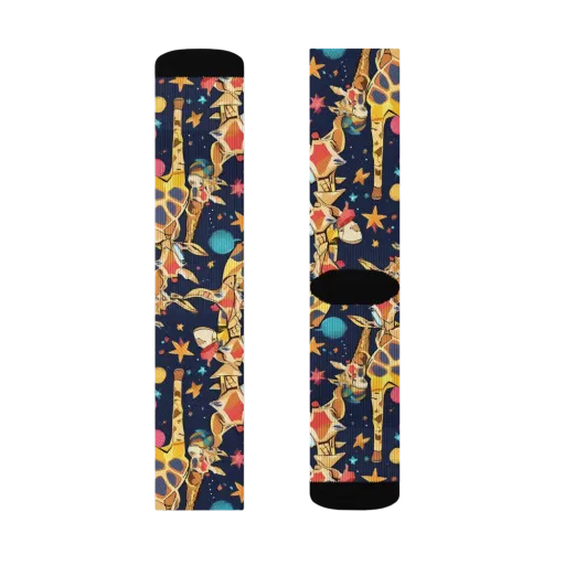 Cosmic Giraffe Parade on a Socks