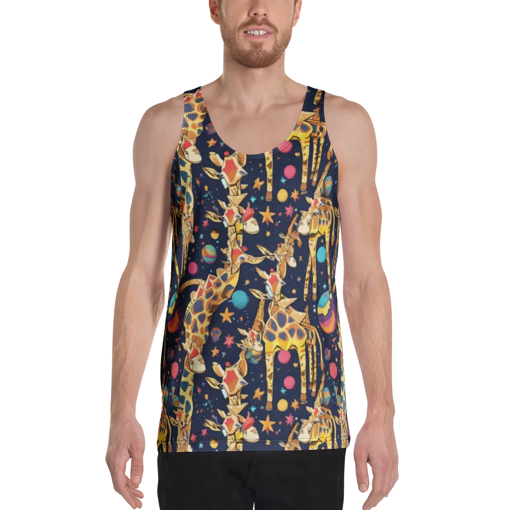 Cosmic Giraffe Parade on Men's Tank Top — Front