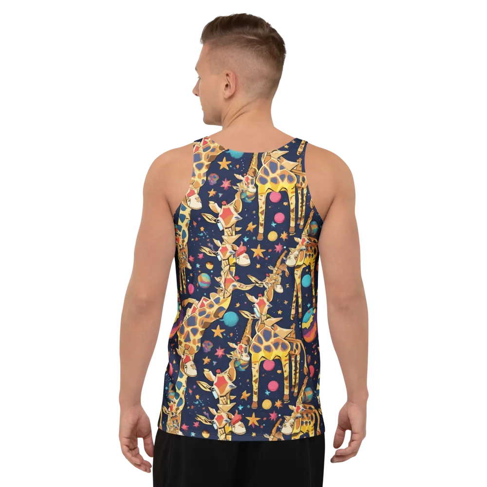 Cosmic Giraffe Parade on Men's Tank Top — Back