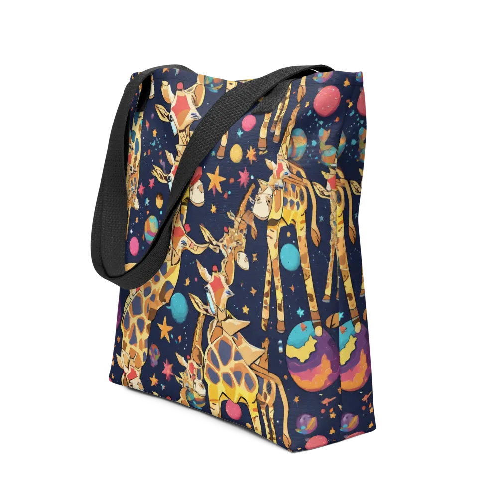 Cosmic Giraffe Parade on Tote Bag — Front