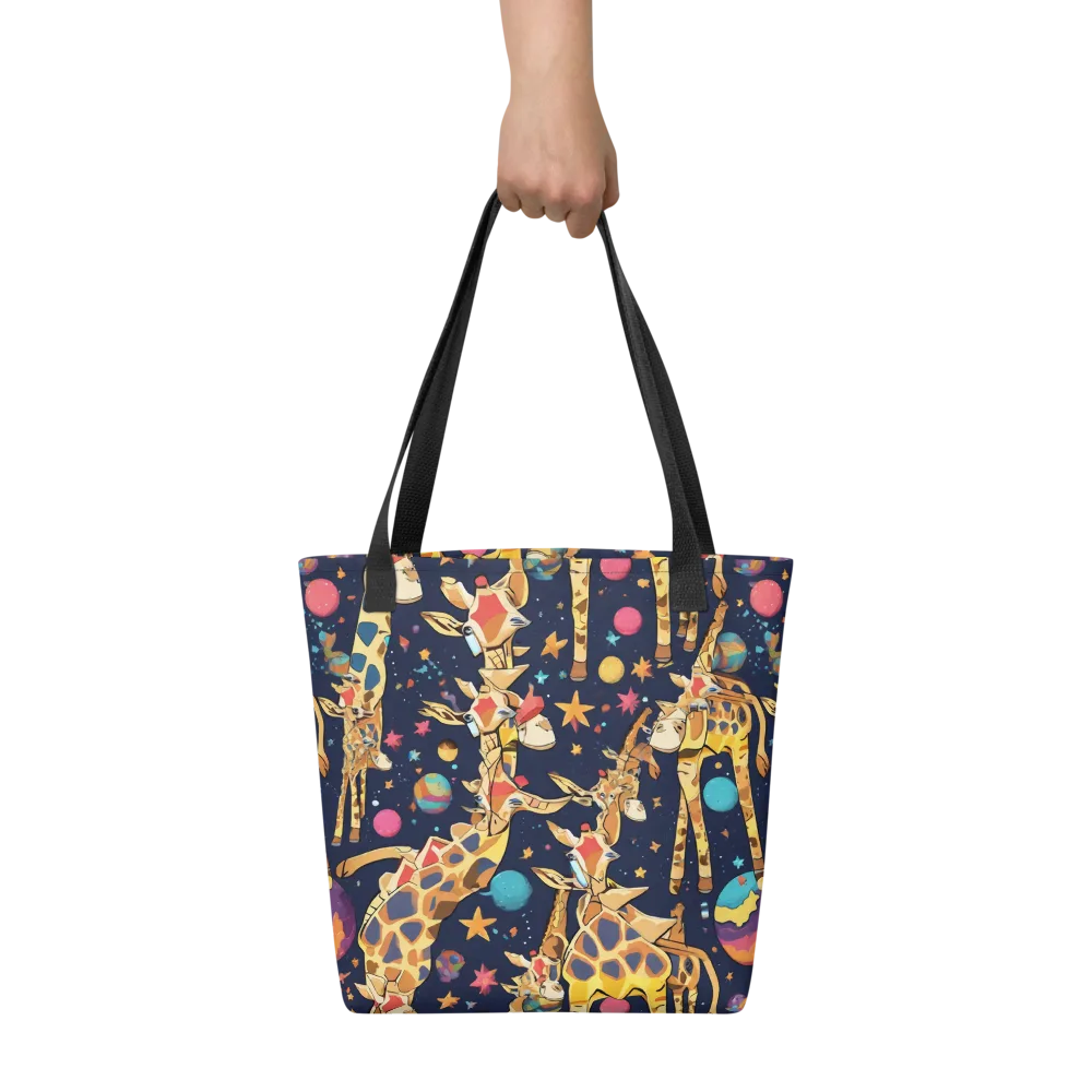 Cosmic Giraffe Parade on Tote Bag — Front