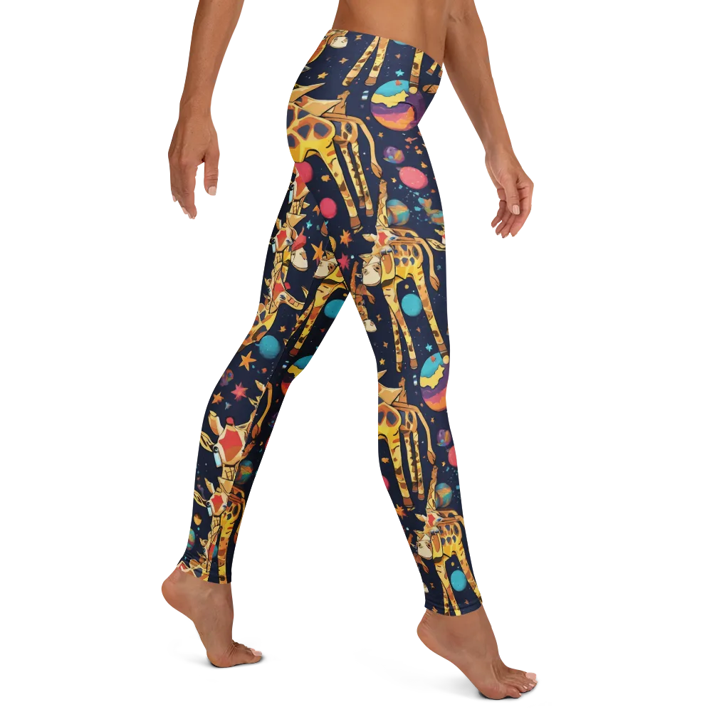 Cosmic Giraffe Parade on Leggings — Right
