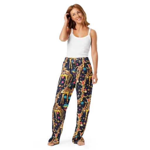 Cosmic Giraffe Parade on a Women's Pajama Pants