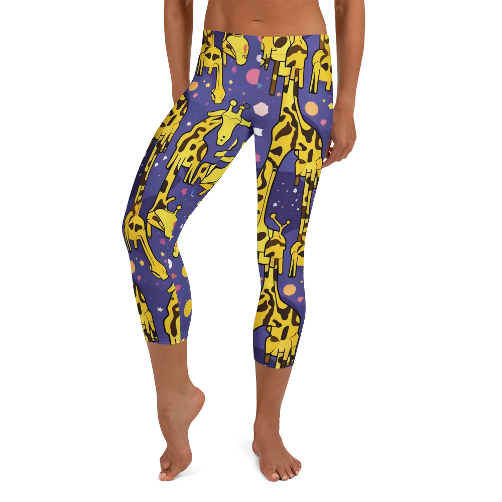 Cosmic Giraffe on Capri Leggings — Front