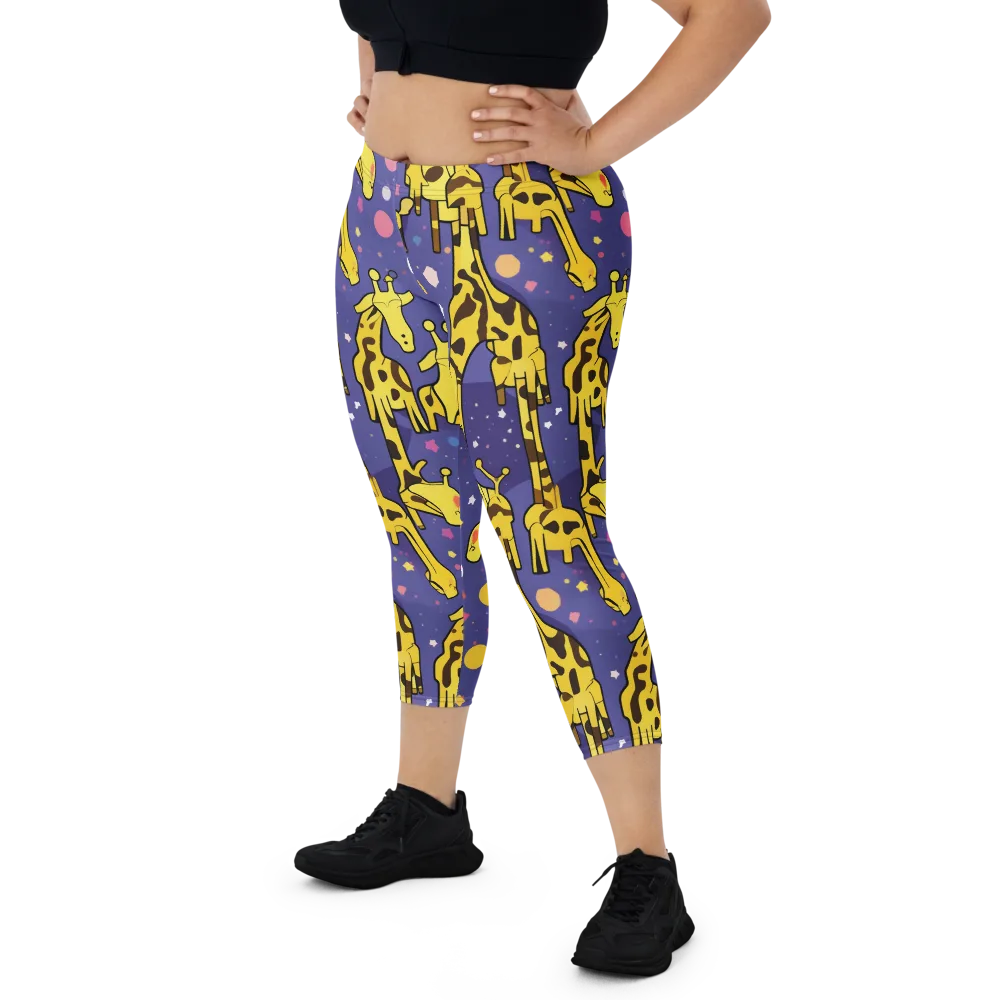 Cosmic Giraffe on Capri Leggings — Front