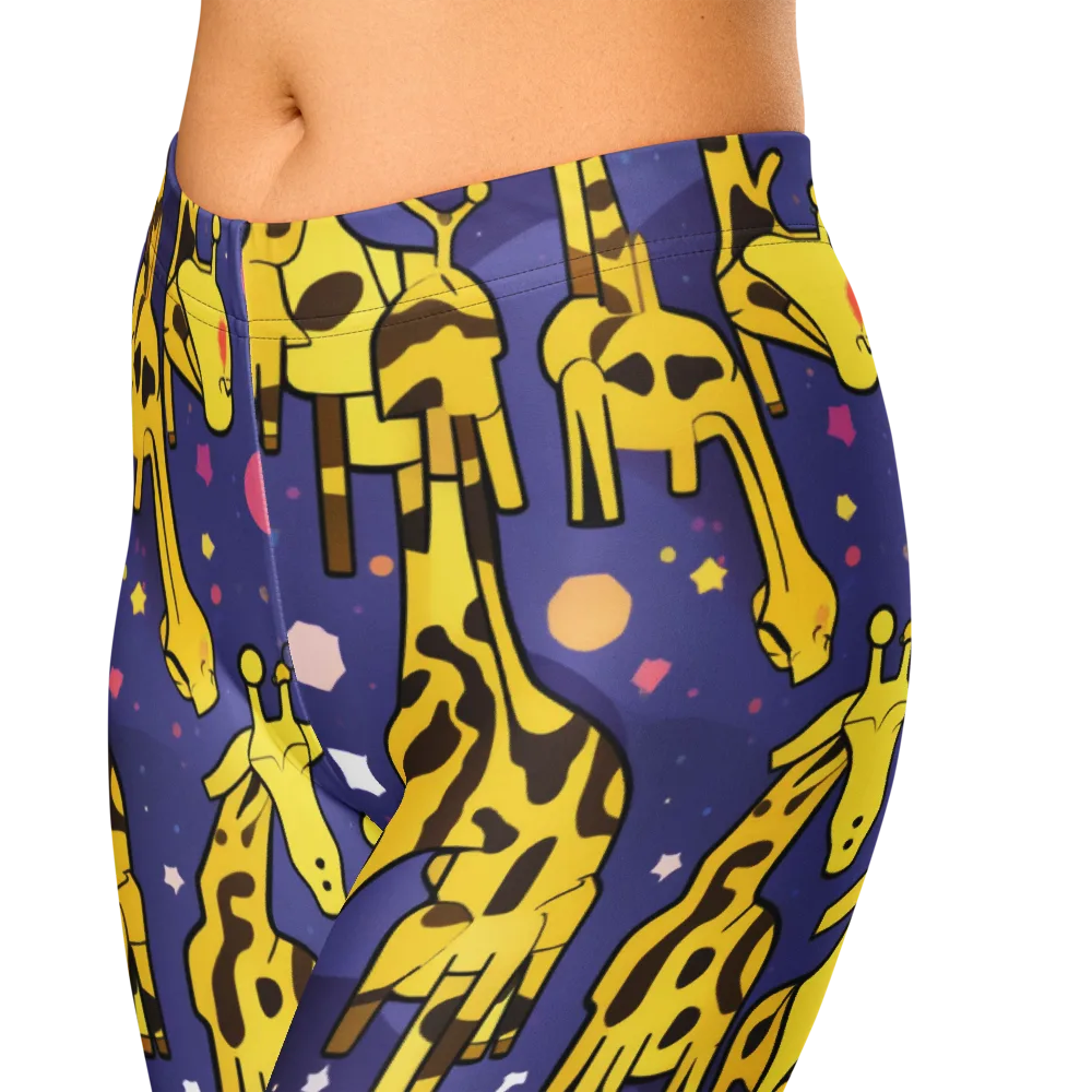 Cosmic Giraffe on Capri Leggings — Zoomed-in