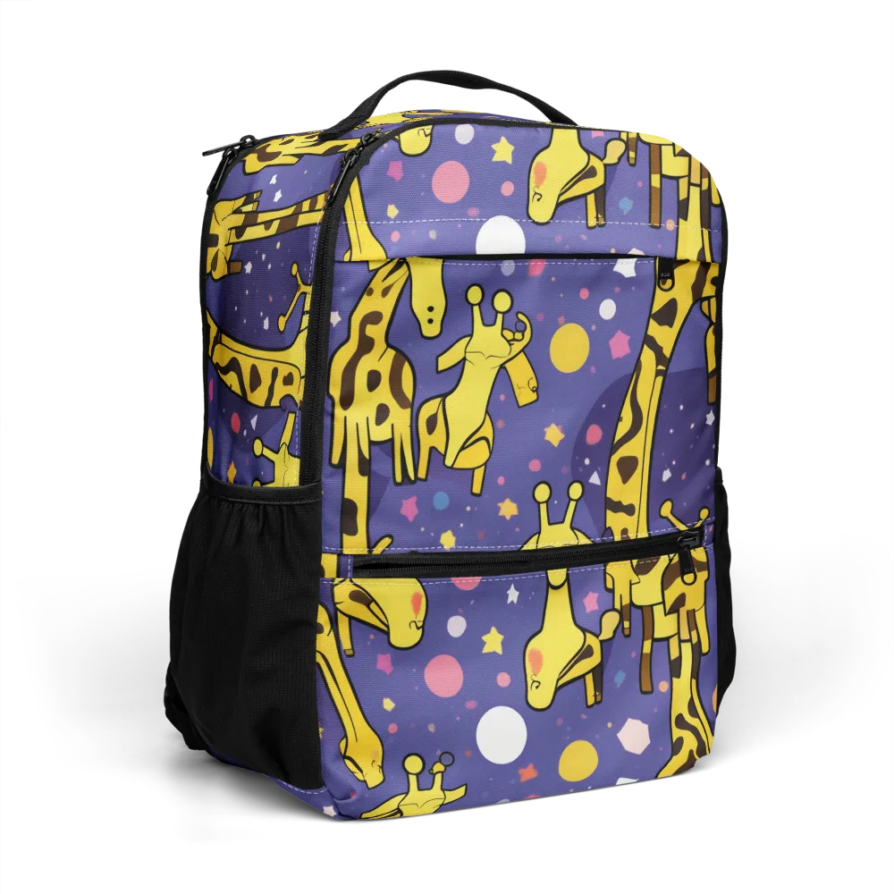 Cosmic Giraffe on Utility Backpack — Right Front
