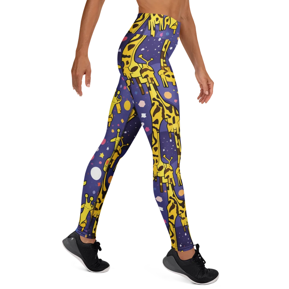 Cosmic Giraffe on Yoga Leggings — Right