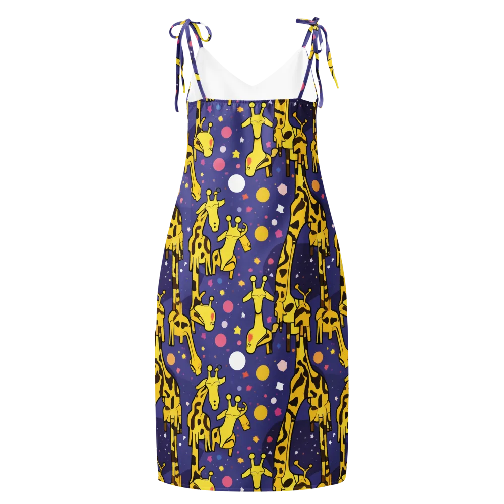 Cosmic Giraffe on Slip Dress — Back