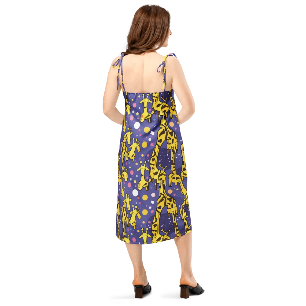 Cosmic Giraffe on Slip Dress — Back