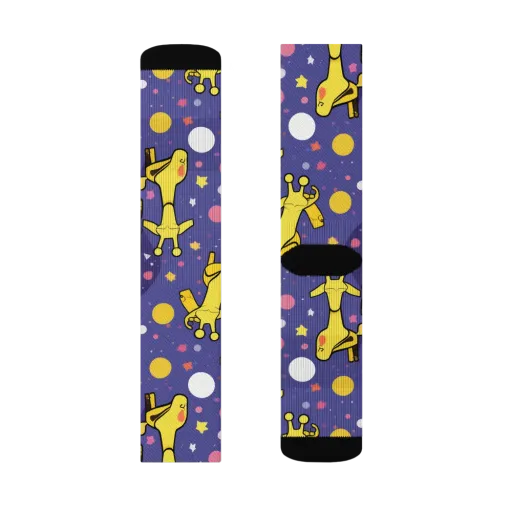 Cosmic Giraffe on a Socks