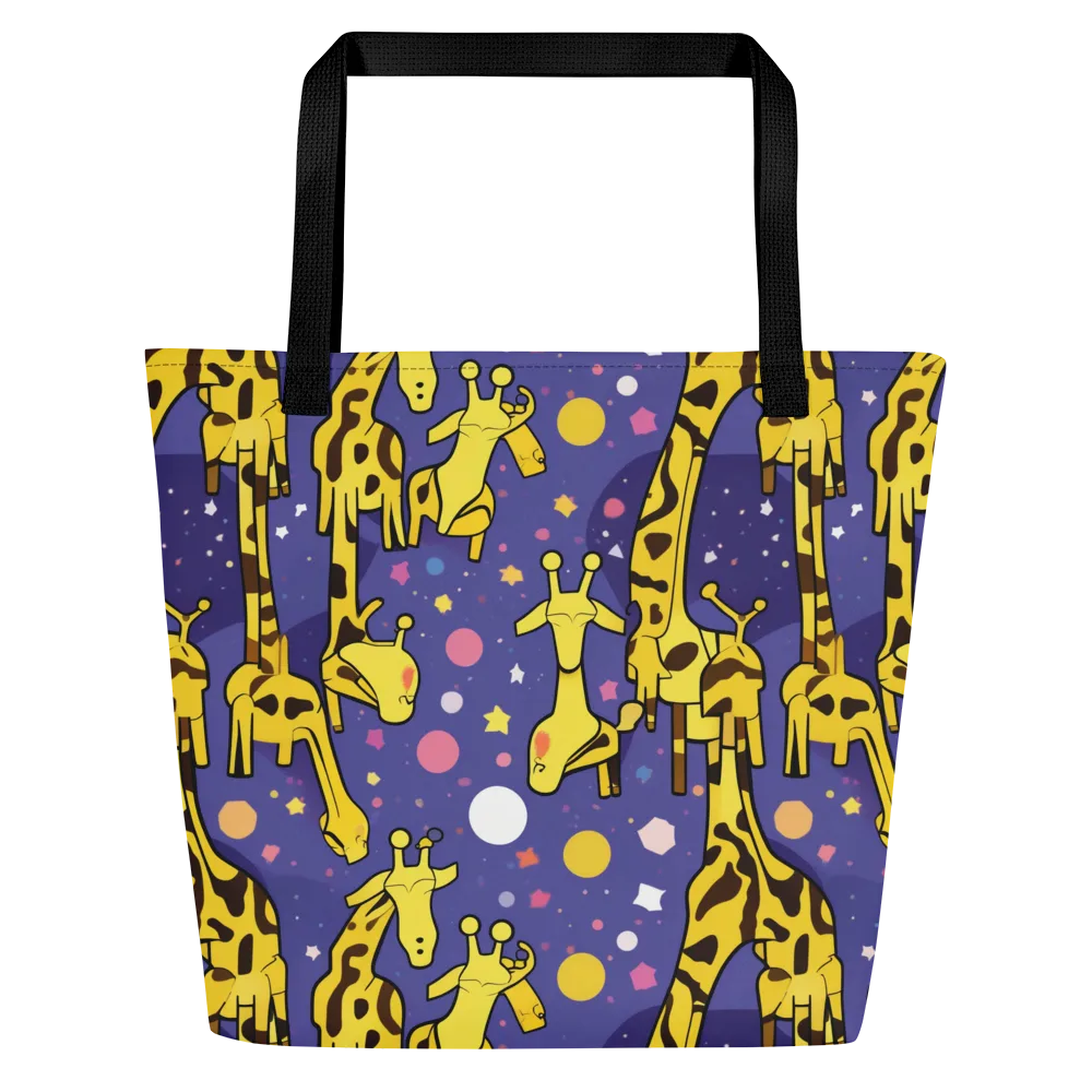 Cosmic Giraffe on Large Tote Bag W/ Pocket — Front