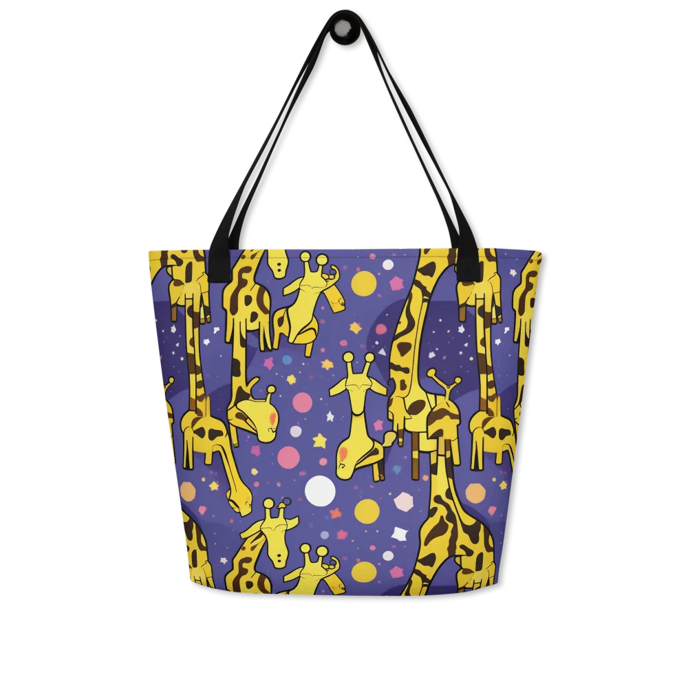 Cosmic Giraffe on Large Tote Bag W/ Pocket — Front