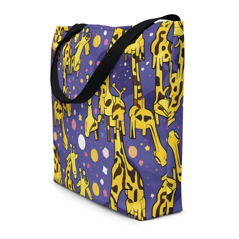 Cosmic Giraffe on Large Tote Bag W/ Pocket — Front