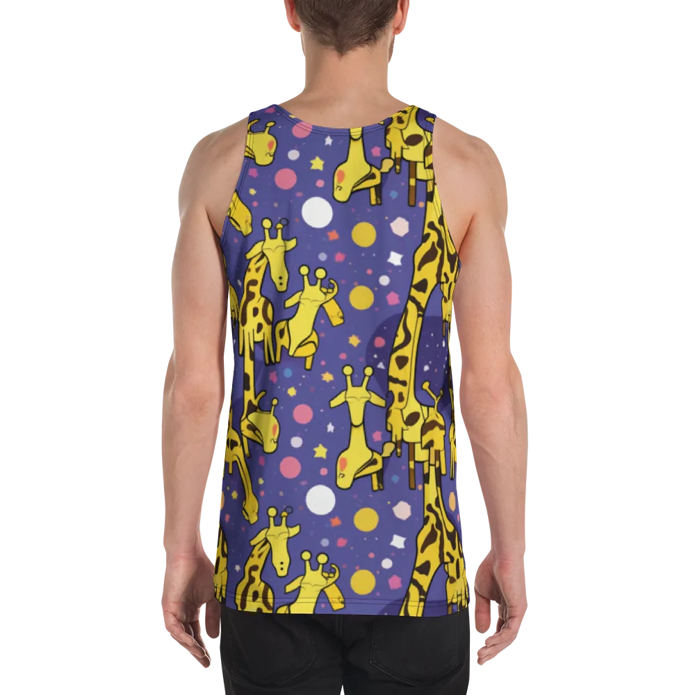 Cosmic Giraffe on Men's Tank Top — Back