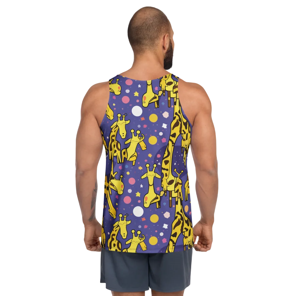 Cosmic Giraffe on Men's Tank Top — Back