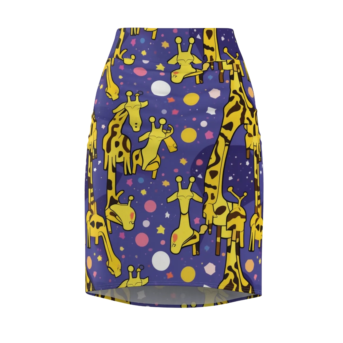 Cosmic Giraffe on Pencil Skirt — Front