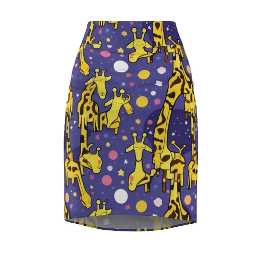 Cosmic Giraffe on a Pencil Skirt