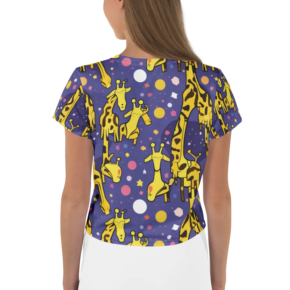 Cosmic Giraffe on Crop Tee — Back