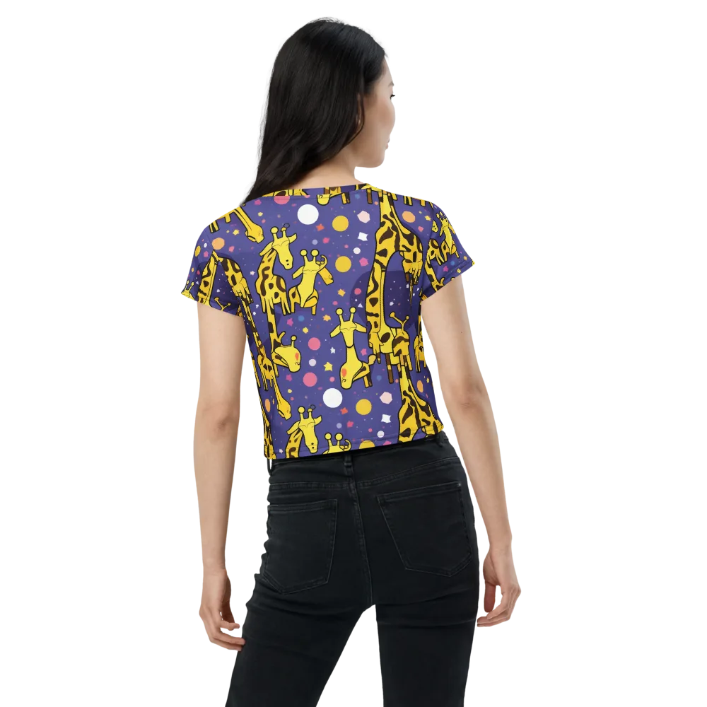 Cosmic Giraffe on Crop Tee — Back