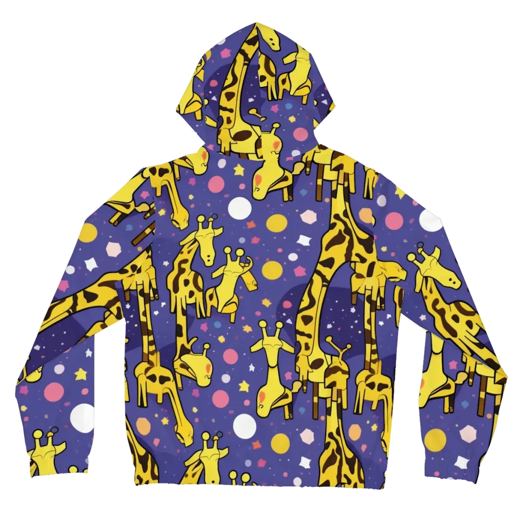 Cosmic Giraffe on Women's Full-Zip Hoodie — Back