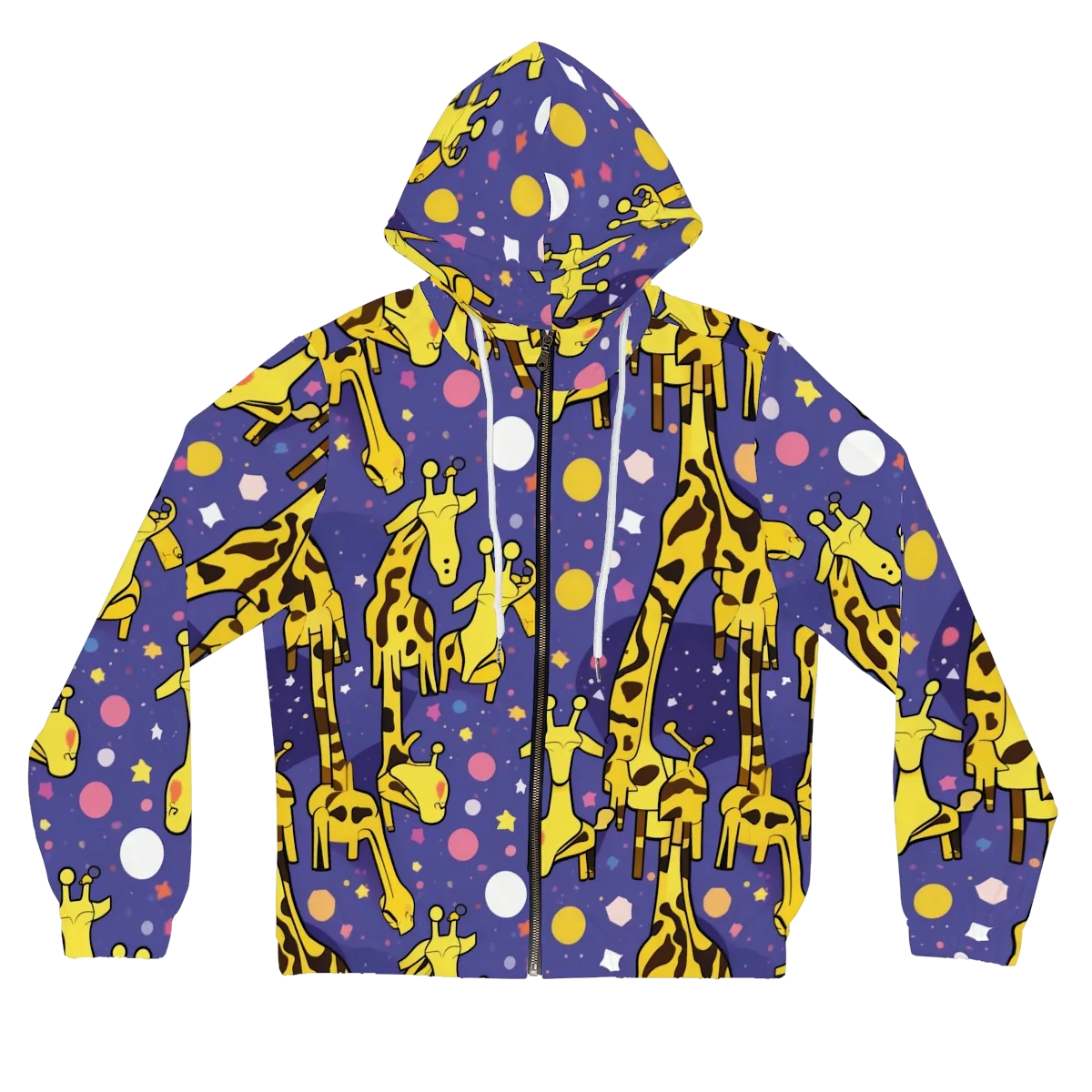 Cosmic Giraffe on Women's Full-Zip Hoodie — Front