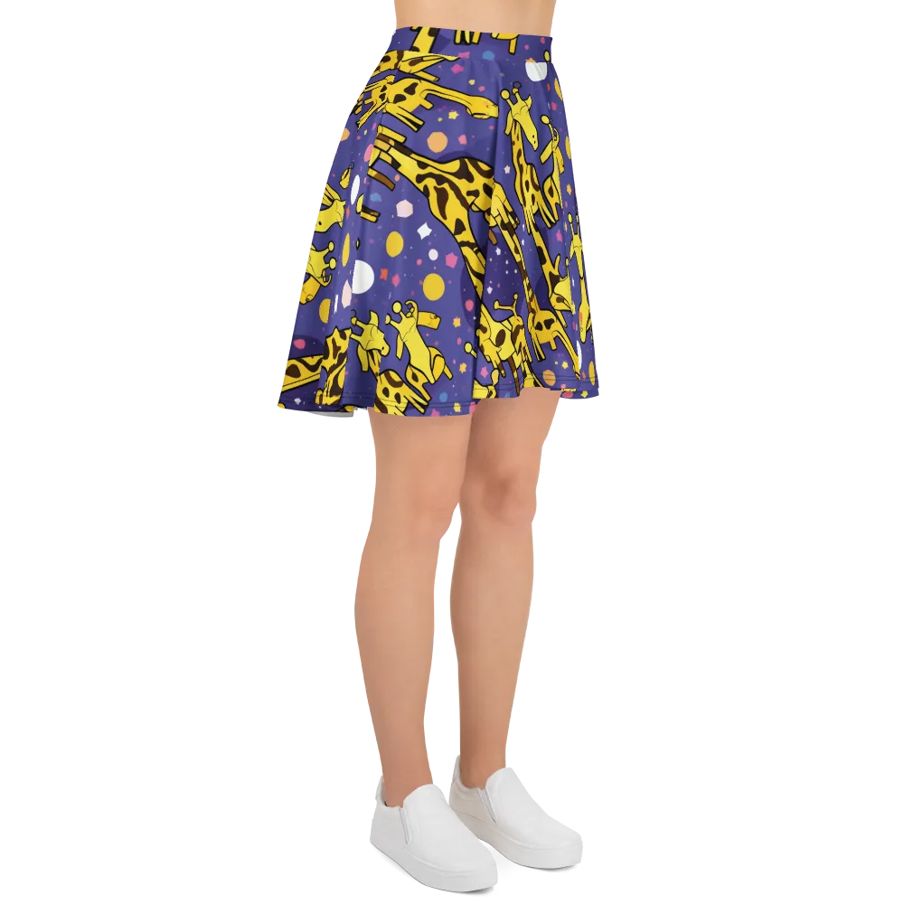 Cosmic Giraffe on Skater Skirt — Right