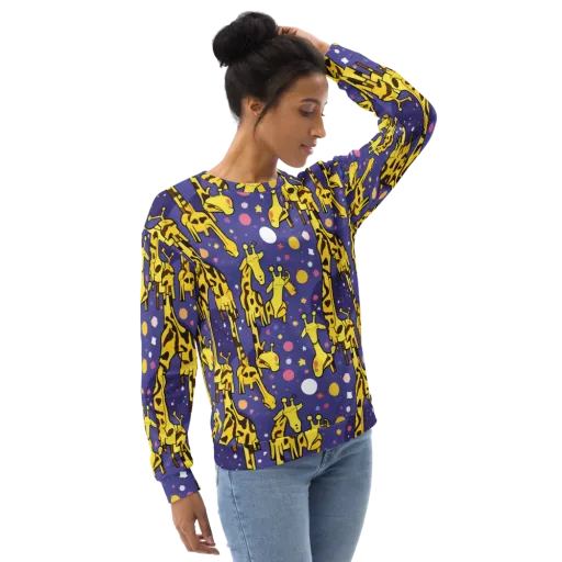 Cosmic Giraffe on a Sweatshirt