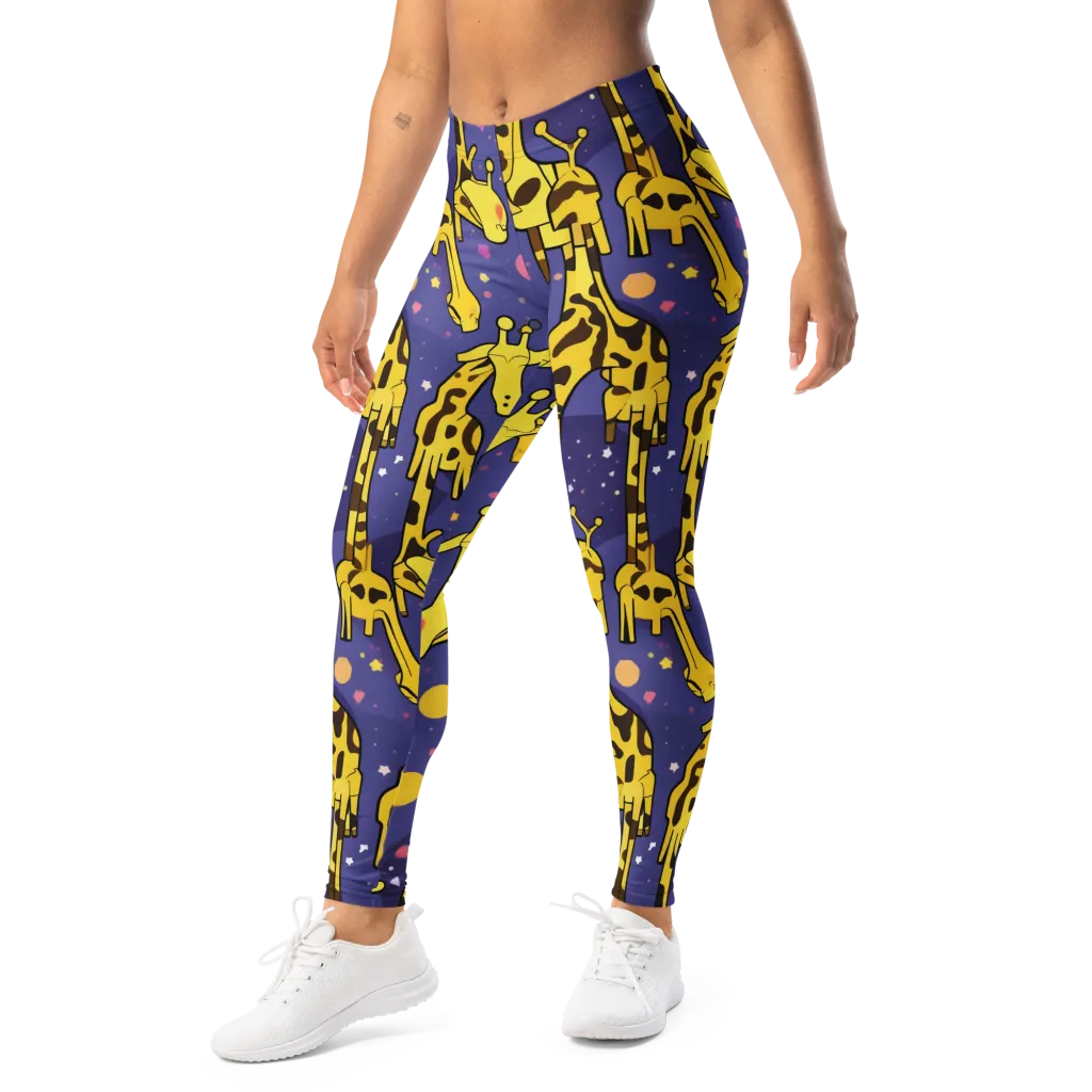 Cosmic Giraffe on Leggings — Left Front