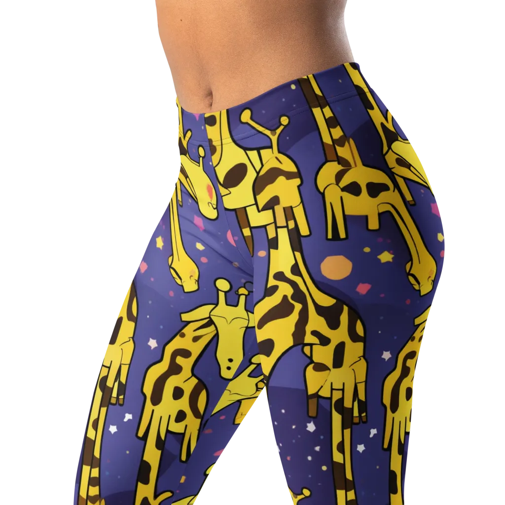 Cosmic Giraffe on Leggings — Left Front
