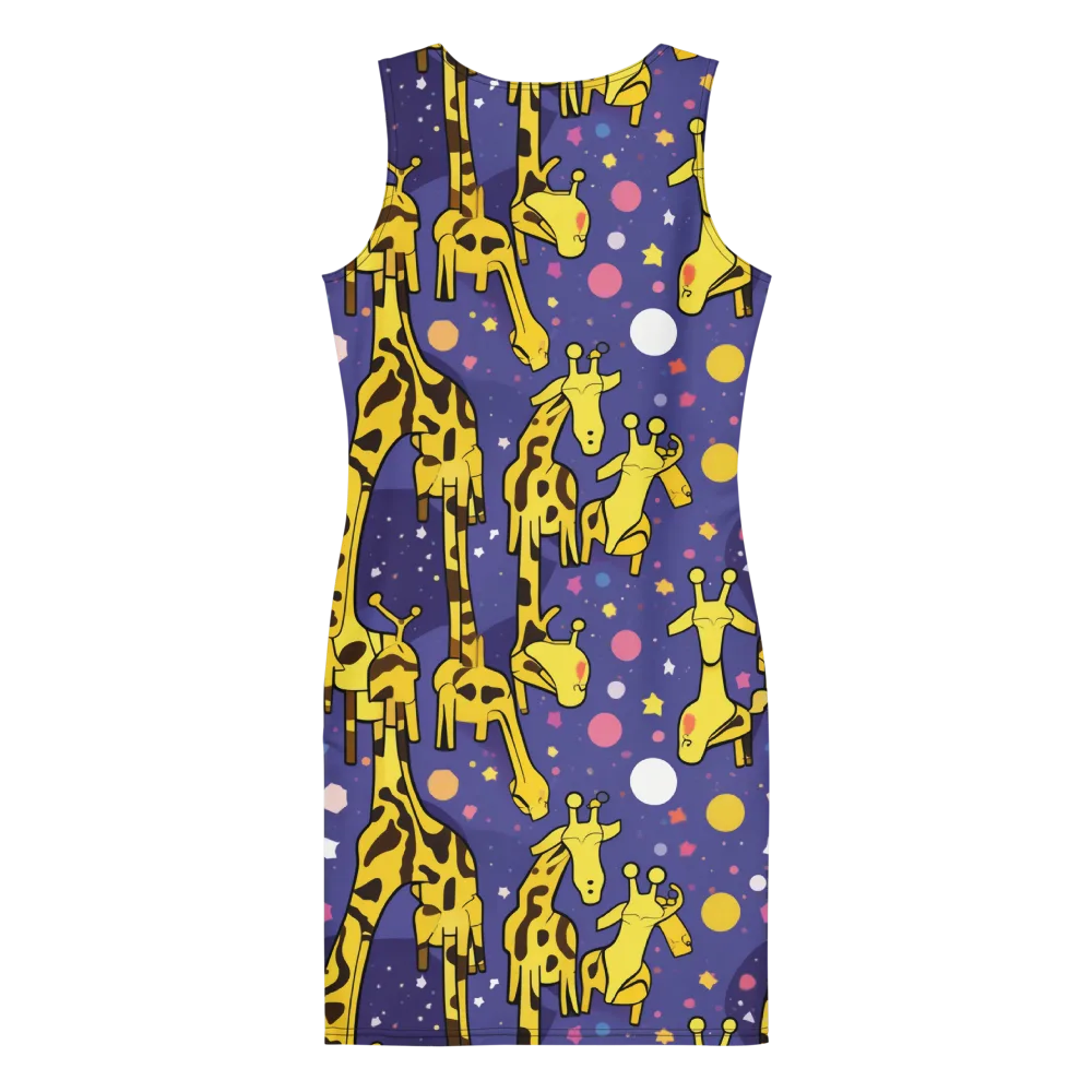 Cosmic Giraffe on Bodycon Dress — Back