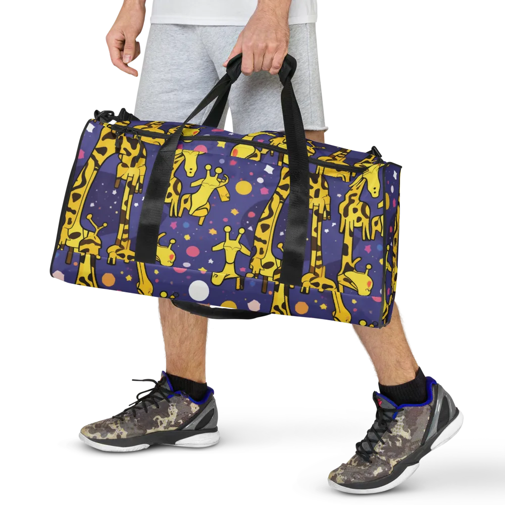 Cosmic Giraffe on Duffle Bag — Front