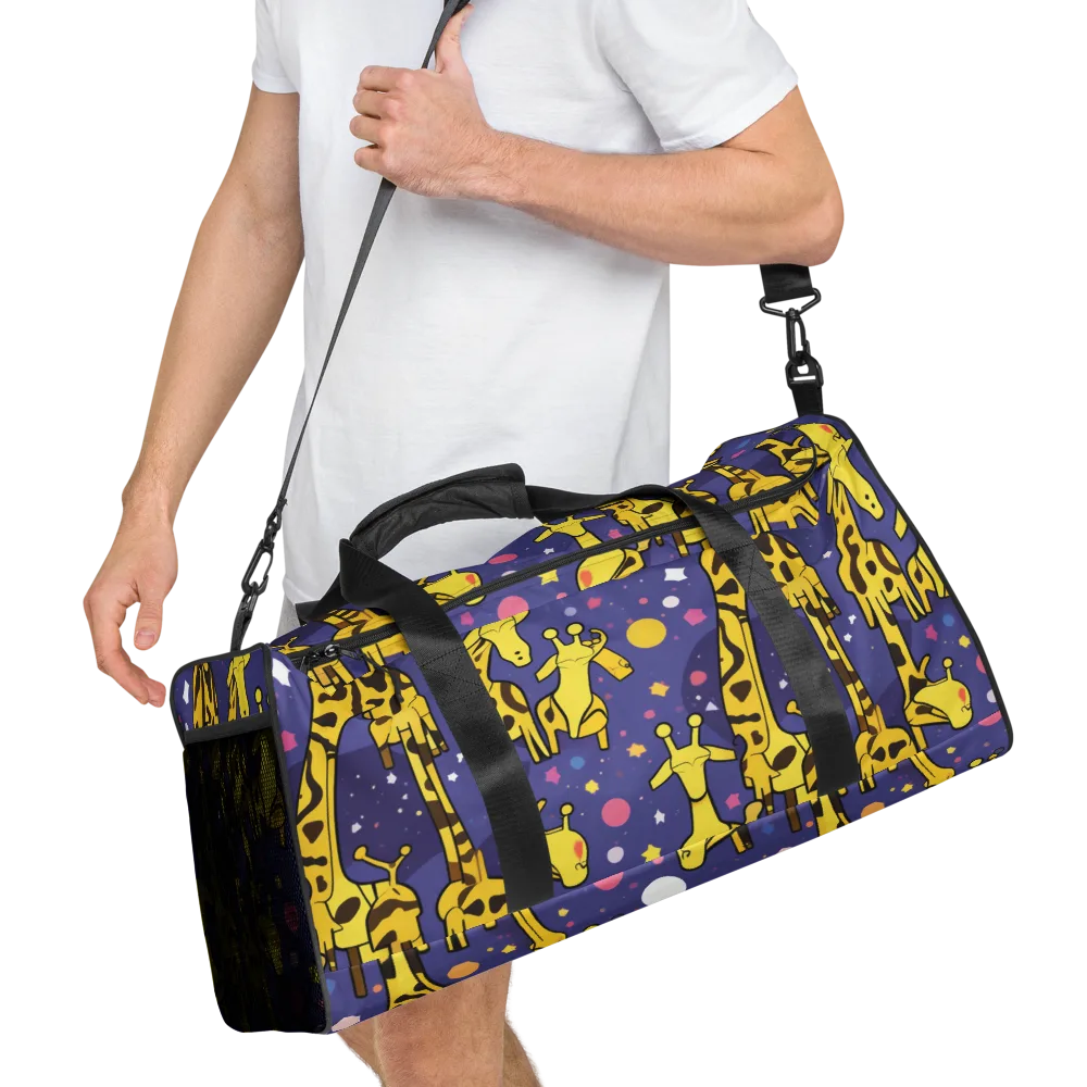 Cosmic Giraffe on Duffle Bag — Right Front