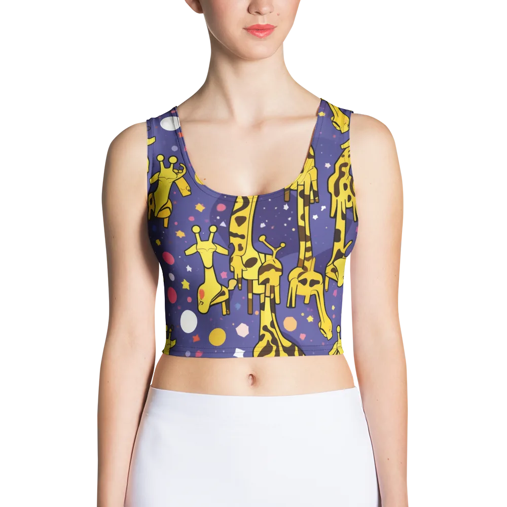 Cosmic Giraffe on Crop Top — Front
