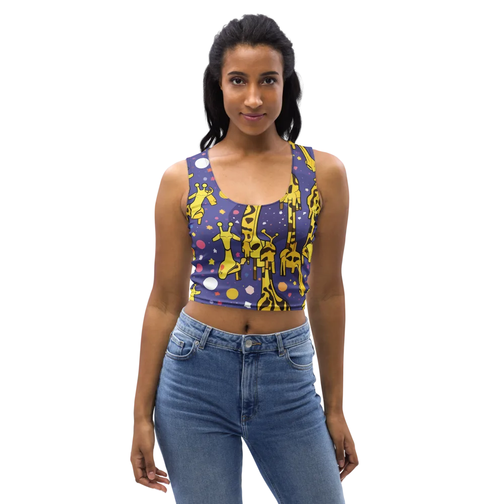 Cosmic Giraffe on Crop Top — Front